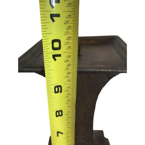 Pillar Candle Holder Copper Handmade Hammered Candle Holder 10in W Candle - Picture 3 of 7